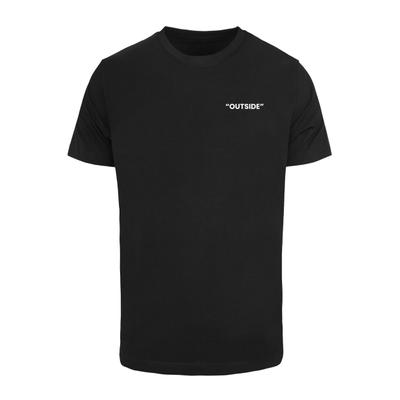 T-Shirt MISTERTEE "MisterTee Herren Outside Tee", Herren, Gr. XS, schwarz, 100% Baumwolle, bedruckt, normal, Rundhals, Shirts T-Shirt