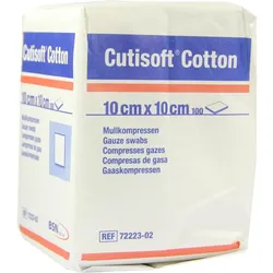 Cutisoft Cotton Kompressen 10x10cm Unsteril 100 ST