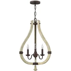Elstead Lighting, Kronleuchter, Middlefield Kronleuchter E14 3-fach Eisenrost (40.60 cm)