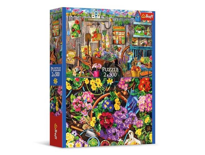 Trefl - Puzzels 2x500 Stukjes Werkzaamheden in de tuin set van twee puzzels