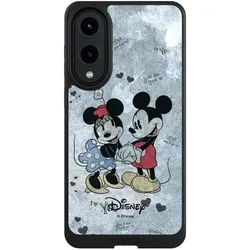 Nivocase Hülle für Samsung Galaxy S25 Edge Handyhülle NIVOcore Case Schwarz Disney Vintage (Samsung Galaxy S25 Edge), Smartphone Hülle, Schwarz