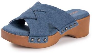 Women's Cadence Sandal by MUK LUKS in Denim (Size 8 M)