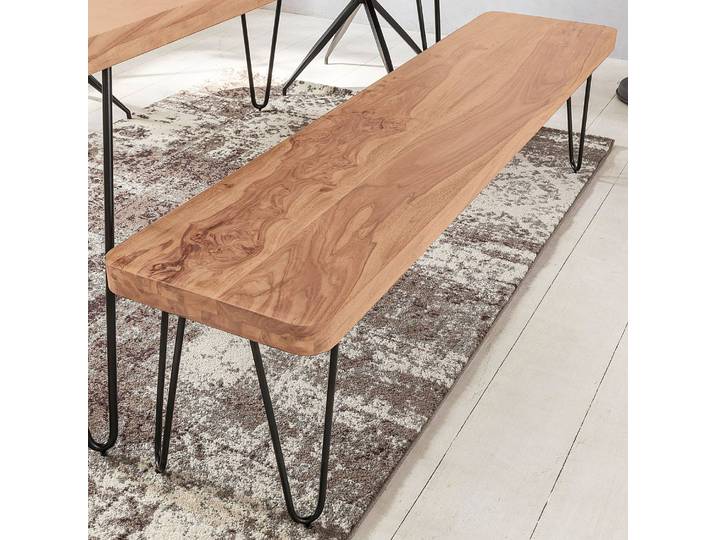 Sitzbank Flicka 120cm Braun/Hellbraun