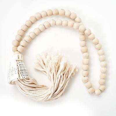 "Artissance 28""W Natural Wood Decorative Tassel with Shell, Home Accent Art Decor"