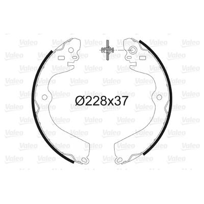 VALEO Bremsbackensatz 564195 Hinterachse für NISSAN