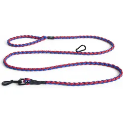 Hay Braided Hundeleine blau-rot mit Karabinerhaken