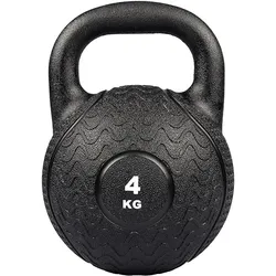 Matchu Sports Kettlebell - Heavy Duty 4 KG - Schwarz - 4 kg - Gummi