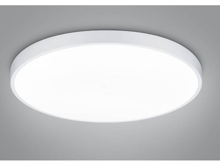 Große LED Deckenleuchte flach Weiß, extern dimmbar, hell für Küche & Büro Ø 75cm