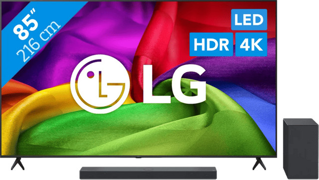 LG LED TV NU800 85 inch (2026) met LG DS40T soundbar