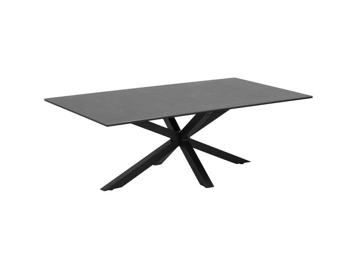 Salontisch Amiri schwarz, grau Glas, keramik, metall B 130 T 70 cm - Salontisch