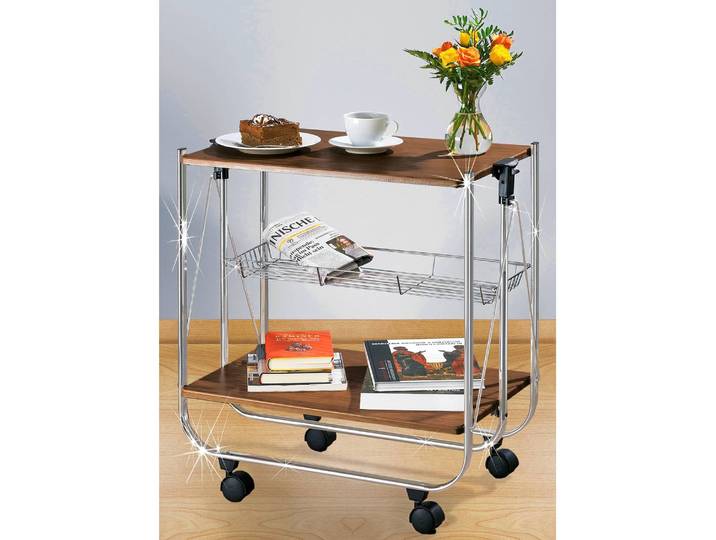 Desserte Dinett Deluxe 68 x 70 x 41cm Marron/Imitation noyer