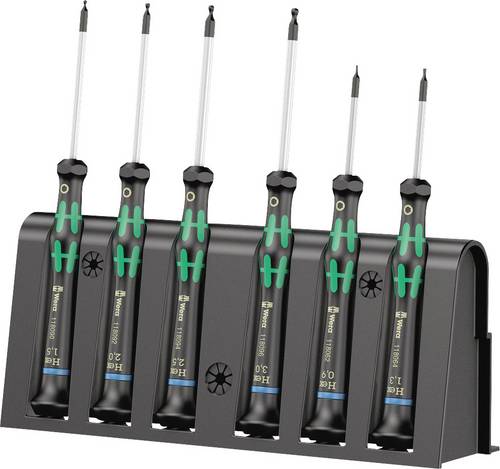 Wera 2052/6 Elektrotechnik und Feinwerktechnik Schraubendreher-Set 6teilig Innen-Sechskant