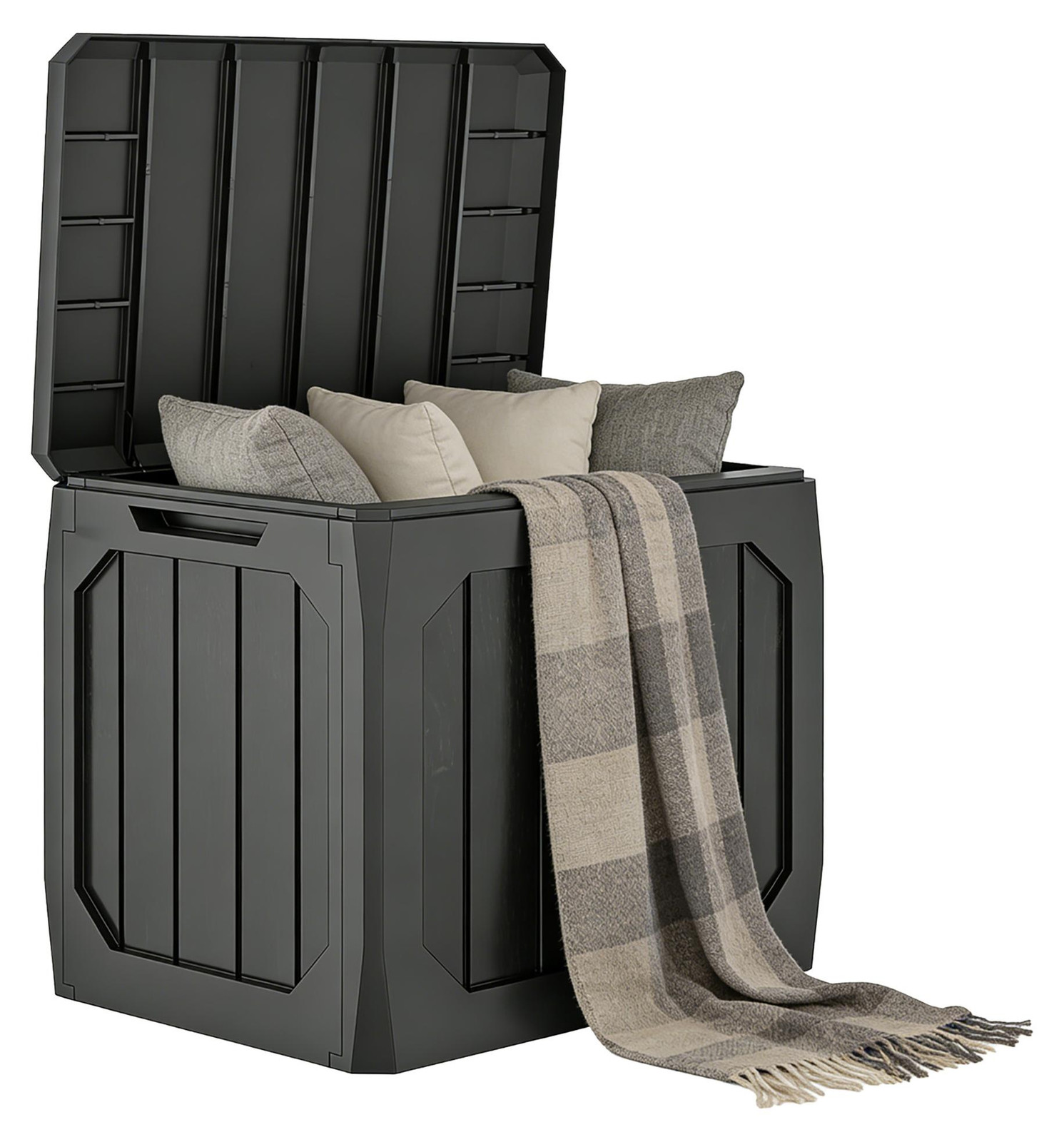 MH Handel GmbH Kunststof Tuinopbergbox 121L - Zwart