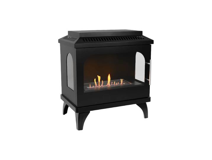 Design Bioethanol Kaminofen „Atlanta Single“ Schwarz CACHFIRES
