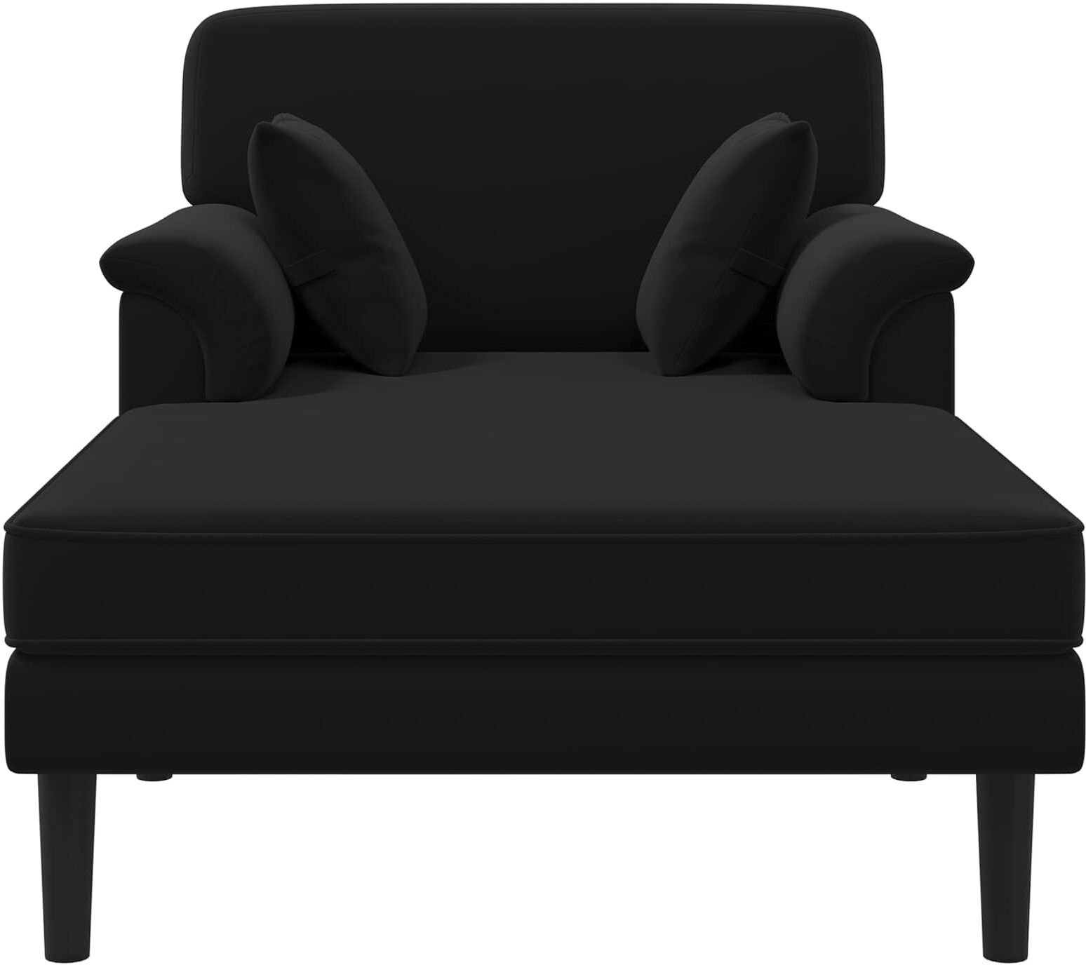 vidaXL Chaise longue Noir Velours