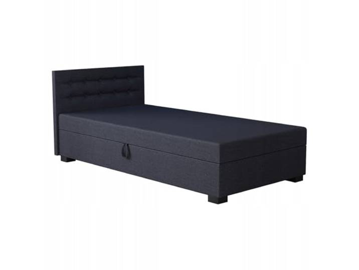 TAPCZANY24 - Boxspringbett Olaf 90x200 cm mit Schaumstoff Matratze Bett mit Matratze, Polsterbett mit Bettkasten, Gepolstertes Einzel Bett, Schlafsofa - Graphit