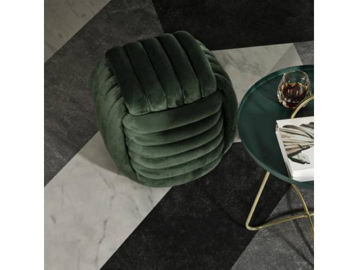 Dmora Pouf Karori 45x45x45 cm Grün Quadratisch