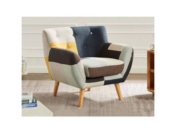 Fauteuil en tissu patchwork SERTI II