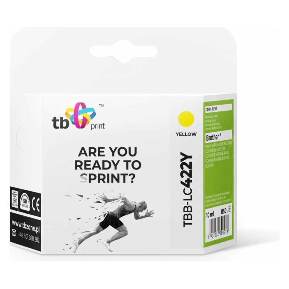 Print !Ink for Brother MFC-J53 40DW TBB-LC422Y Yellow (Y) (TBB-LC422Y)