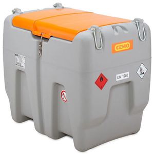 CEMO Tankanlage 11924, mobil, mit ADR-Zulassung, 620 Liter, 24V/12V Duo-Pumpe & Klappdeckel, Diesel