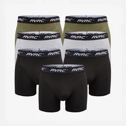 7-pack Ultimate Soft Boxer Herren Grey Melange/Grape Leaf, Größe:XL - Herren > Unterwäsche & Socken > Unterwäsche - Grau