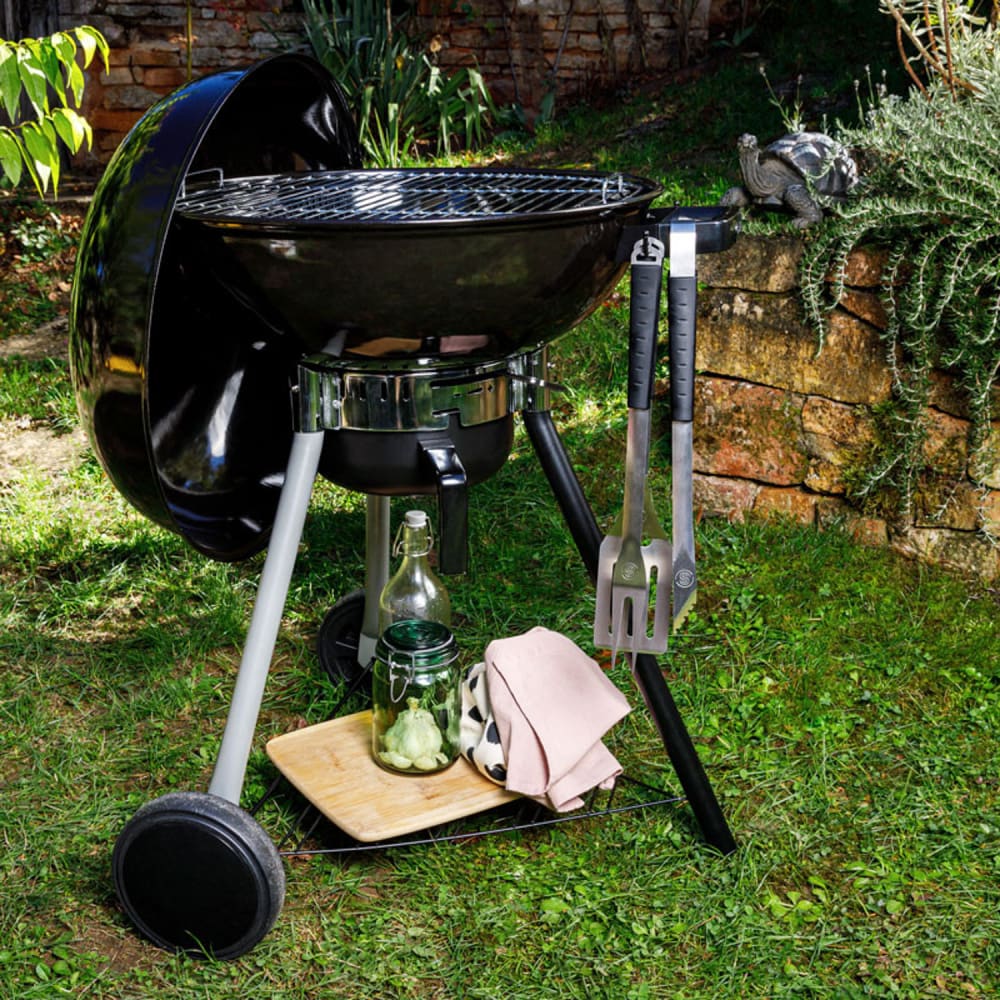 Somagic Barbecue au charbon forme boule Noir 67x102x67cm