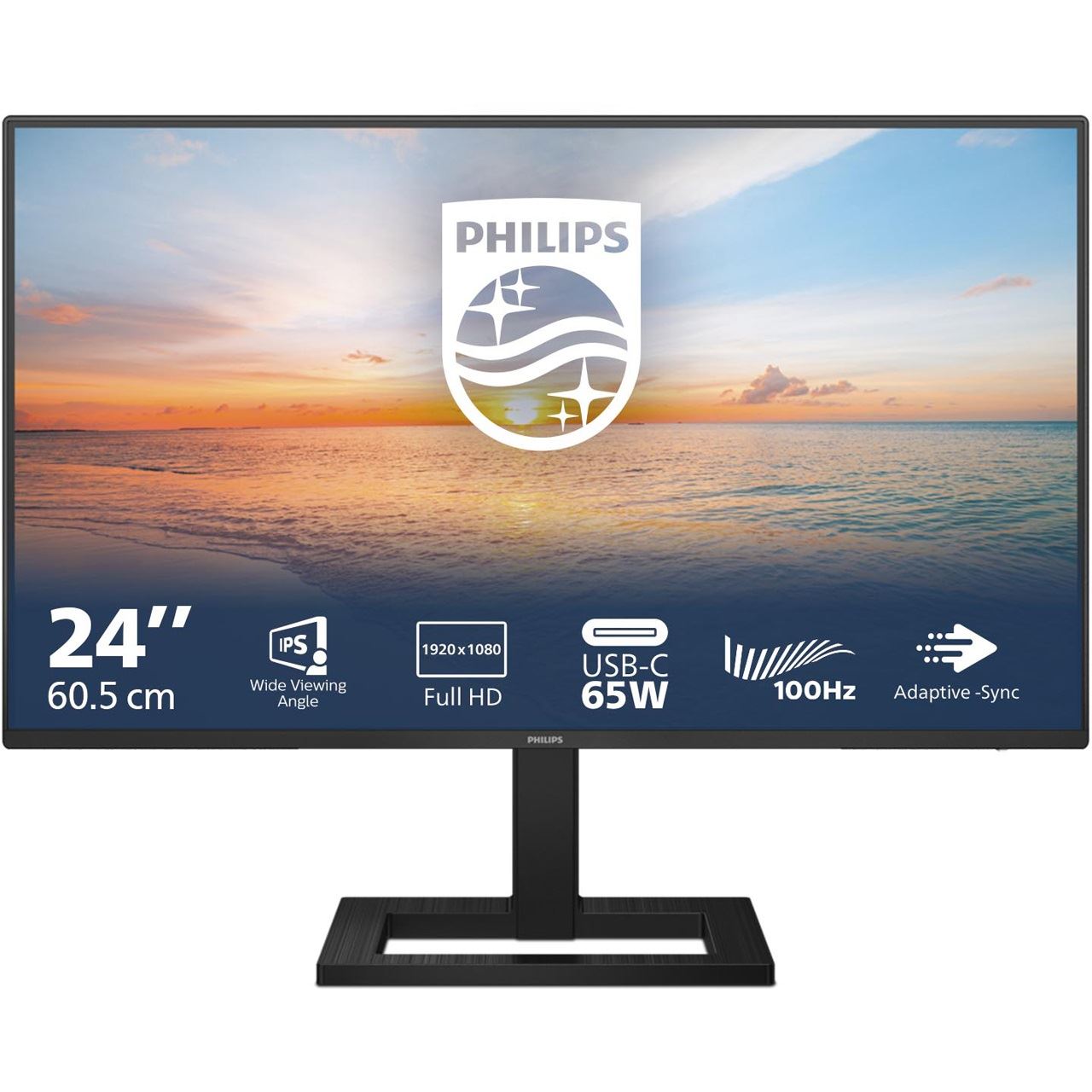 23,8" (60,47cm) Philips 1000er Serie 24E1N1300AE schwarz 1920x1080 1xHDMI 1.4 / 1xUSB-C mit DisplayPort 1.2