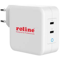 ROLINE USB Charger mit Euro-Stecker, 2 Port Typ-C (PD), GaN, 100W 19.11.1053