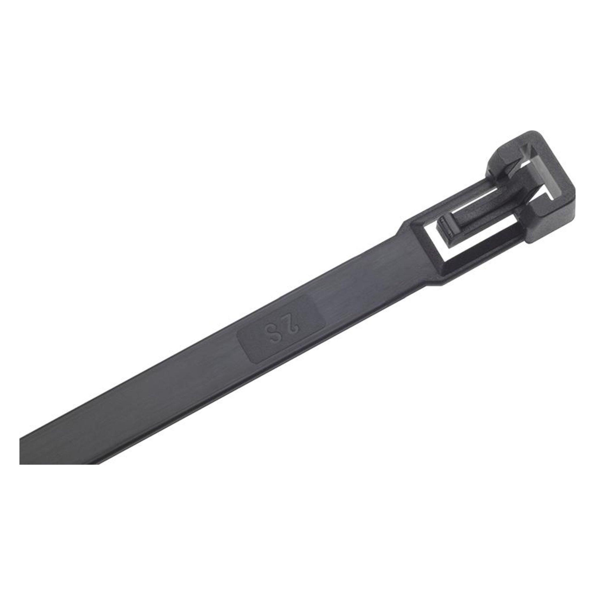SapiSelco Kabelbinder, Nylon, Schwarz, 360 x 75 mm, A100 Stück (360 mm, 100 Stk.) (8014748302397)