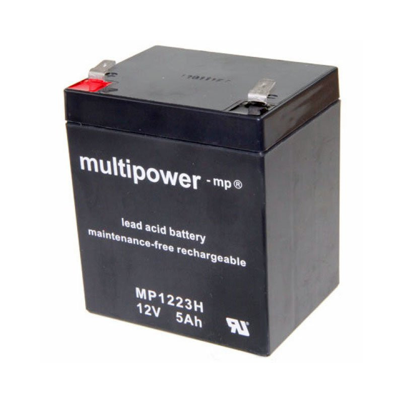 Multipower MP1223H loodaccu met 6,3 mm Faston-connector