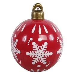 Lex Aufblasbare Weihnachtskugel Ø60 cm Schneeflocke Christbaumkugel Outdoor Party Weihnachtsdeko : Schneeflocke