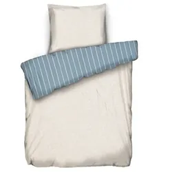JERYMOOD Wendebettwäsche Blumen & Streifen Mikrofaser Jersey Einzelbett, 2tlg.