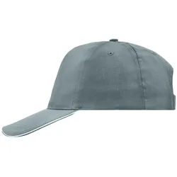 Basecap Promo "MB6552" 5-Panel-Sandwich - dark-grey/white