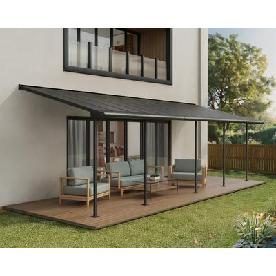 Terrassendach PALRAM - CANOPIA "Capri Alu Terrassenüberdachung", grau, B:860cm T:295cm, Aluminium, Polycarbonat (PC), Terrassenüberdachungen, einfache DIY Montage