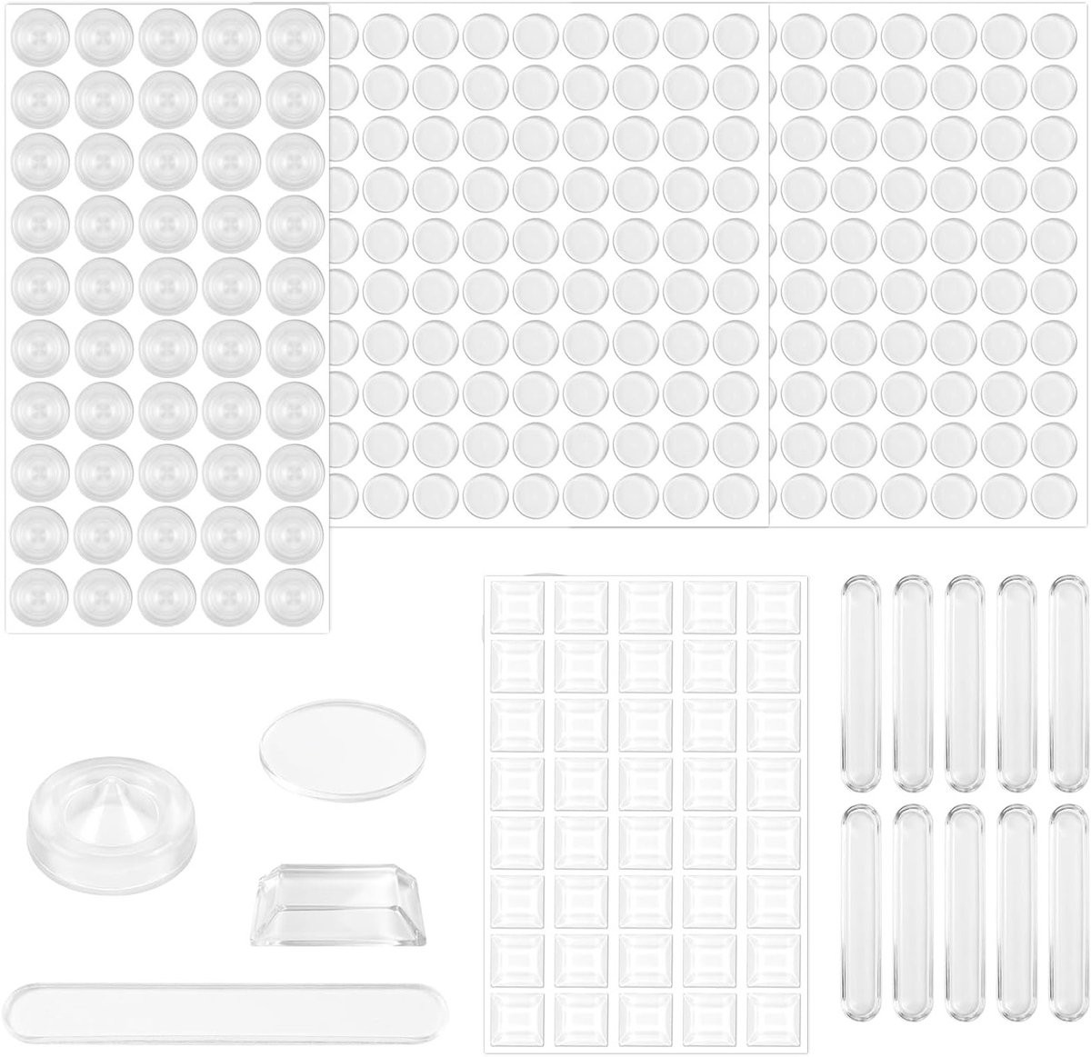 Transparante Zelfklevende Elastische Buffer - 4 Maten Silicone Bescherming voor Meubels, Geluiddemping en Schokabsorptie voor Deuren en Kasten