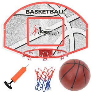 vidaXL Basketballkorb 80352, Set für Kinder, indoor & outdoor, Ø 29 cm, mit Rückwand, Basketball & Luftpumpe, zum Einhängen