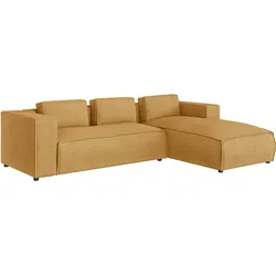 ECKSOFA Nova Honig Cord, Ottomane rechts