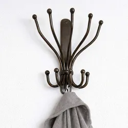 DanDiBo Wandgaderobe Halbrund Wand Metall Schwarz Steve 25 cm Gaderobe Kleiderhaken Gaderobenhaken Hakenleiste Flugaderobe Haken