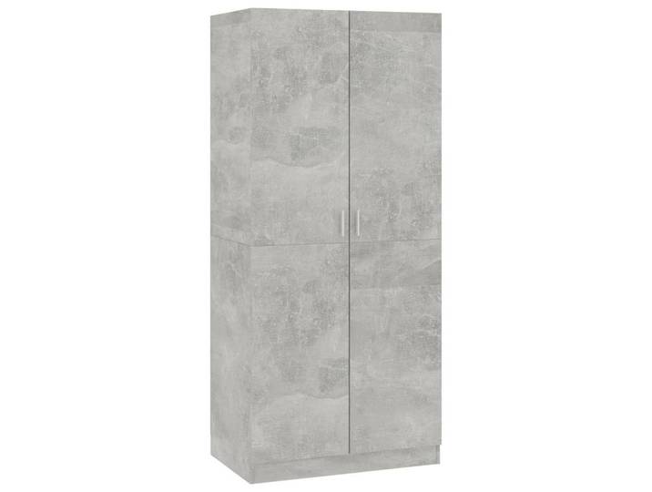 vidaXL Kleiderschrank NA Kleiderschrank Betongrau 80x52x180 cm Spanplatte