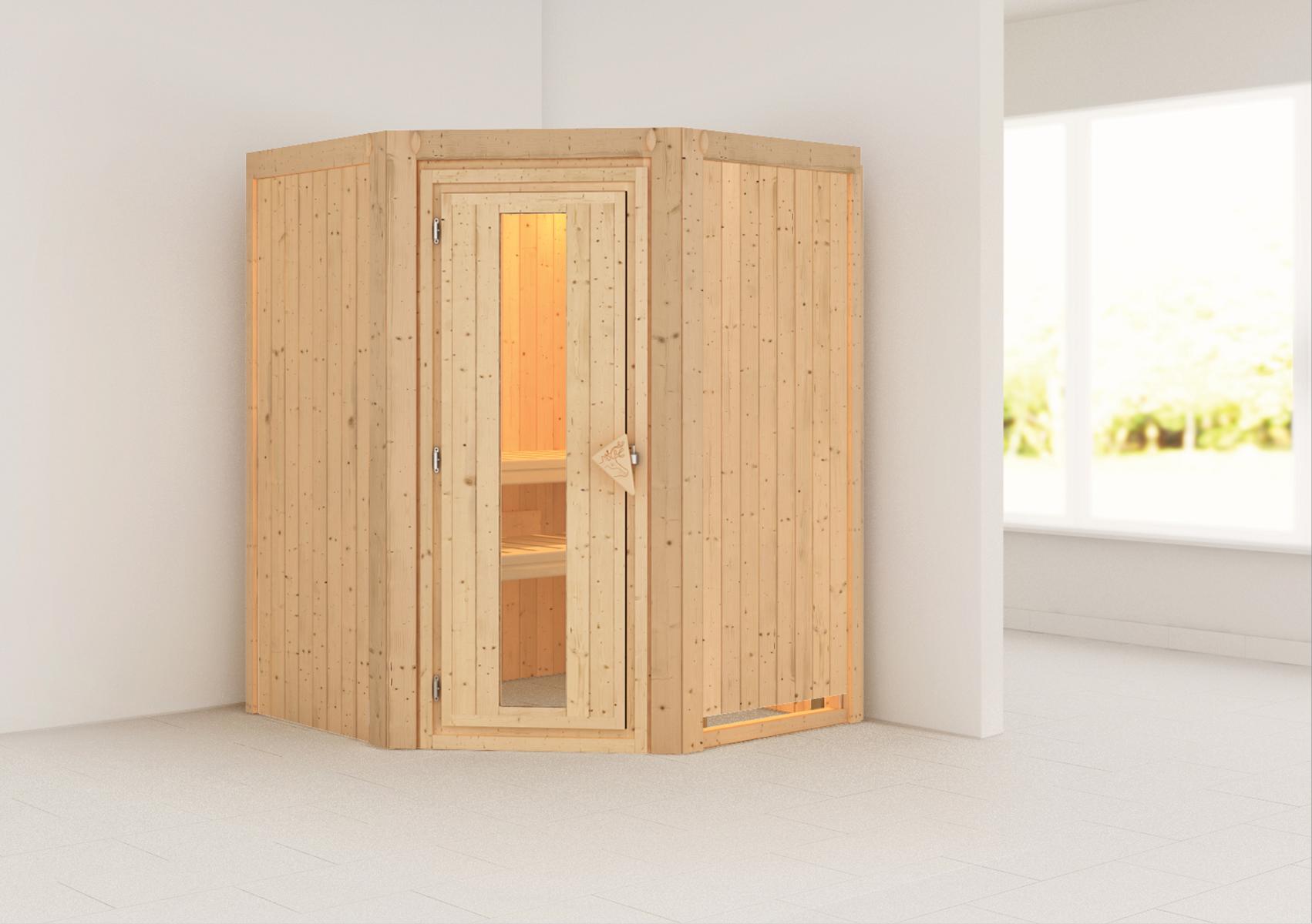 KARIBUHOLZT Sauna Larin Eck, o. Zub. m.einer Isoliertür 09231379