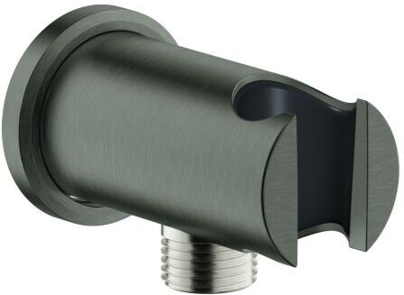 Grohe Rainshower Wandabgangsbogen 26658AL0 1/2", mit Wandbrausehalter, runder Rosette, hard graphite gebürstet