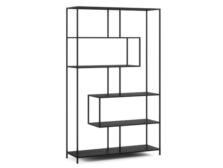 Bücherregal SEAFORD 117 x 185 cm schwarz
