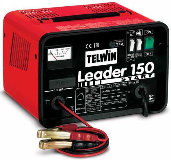 Telwin Leader 150 - Chargeur de voiture et démarreur - batteries humides/démarrage-arrêt d'une tension de 12V