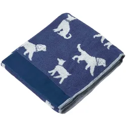 HANDTUCH Hunde blau