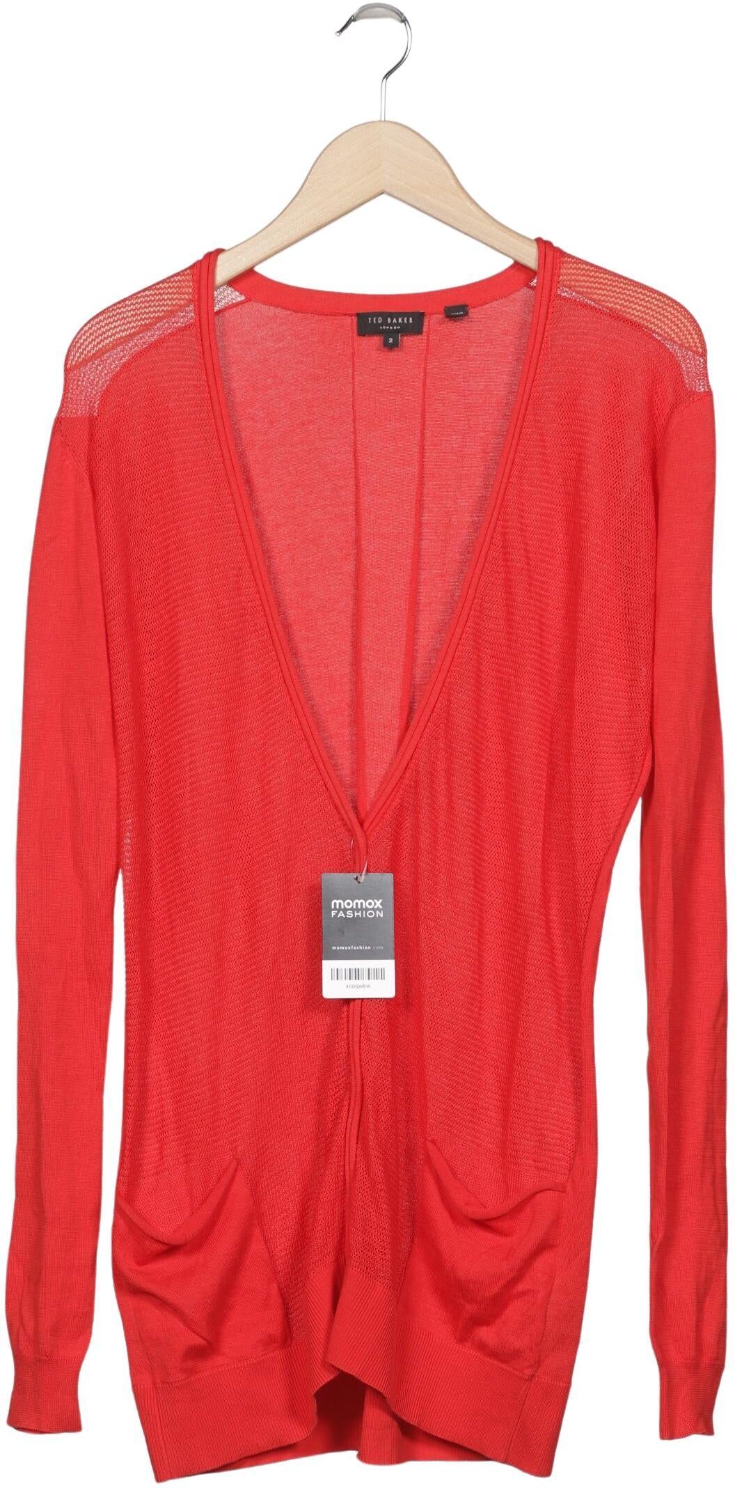TED Baker Damen Strickjacke, Rot, Gr. EU 38 (Ted Baker 2), Baumwolle - Second Hand