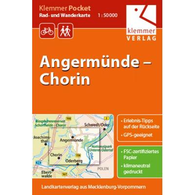 Klemmer Pocket Rad- und Wanderkarte Angermünde – Chorin, Sonstige von , Klemmer-Verlag, 978-3-940175-42-7