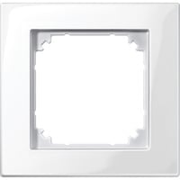 M-PLAN Rahmen 1-fach polarweiß glänzend Thermoplast Abdeckrahmen 515119 weiß (glänzend), Retail