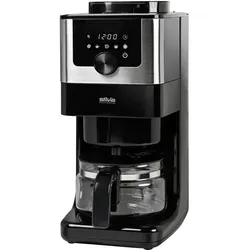Silva Schneider Silva Homeline KAFFEEAUTOMAT 4TASSEN GK 730W (KA-M 200 INOX), Filterkaffeemaschine, Schwarz, Silber