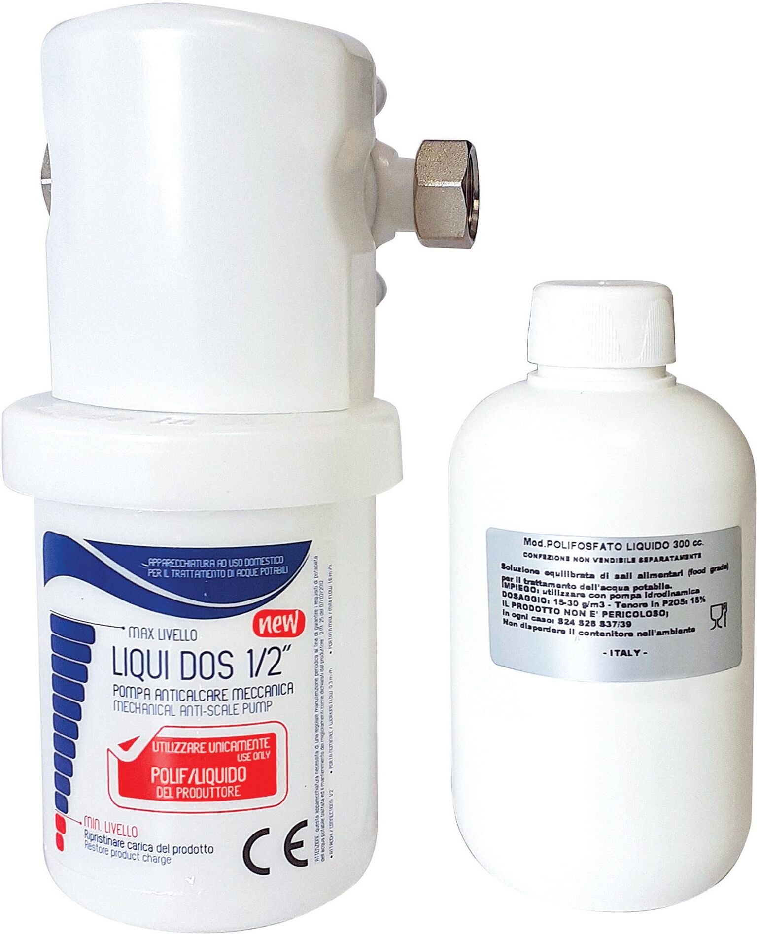 Acquafiltra DOSATORE PROPORZIONALE DI POLIFOSFATI LIQUIDO ATTACCO 1/2'' RUOTABILE