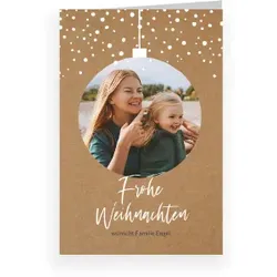 Weihnachtskarte: Im Winterland mit Foto in Kraft Look